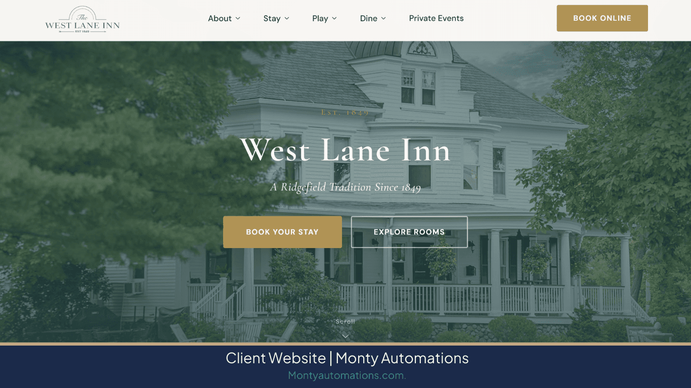 West Lane Inn website preview